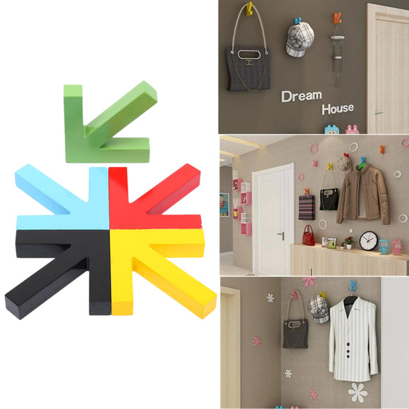 Arrow Shape Hook Clothes Rack Wall Mounted Hanger Home Decor