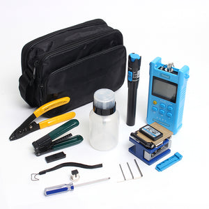 Fiber Optic FTTH Tool Kit Cable Cutter Stripper Plier Power Meter Visual Fault Locator Finder