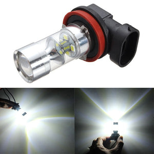 H8 2835 12SMD LED Car White Fog Light DRL 550LM DC 10 to 30V 6500K