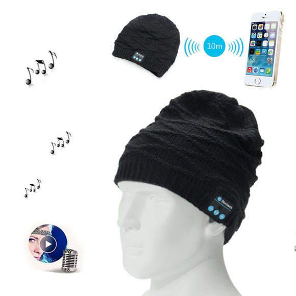 Wireless Bluetooth Knitted Hat Headphones Built-in Stereo Music Speaker for Mobile Phone