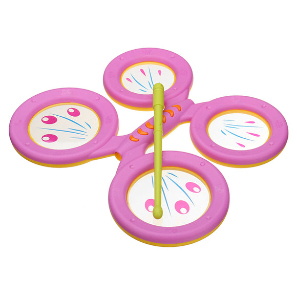 Puzzled Kids Toys Butterfly Drum Electric Hit Music Drum Plaything Educational Gift For Children