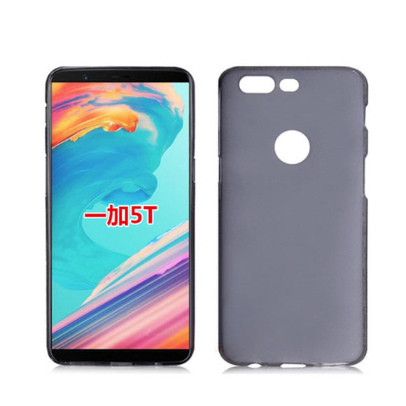 Ultra Thin Anti-Scratch Pudding TPU Soft Scrub Back Case For OnePlus 5T