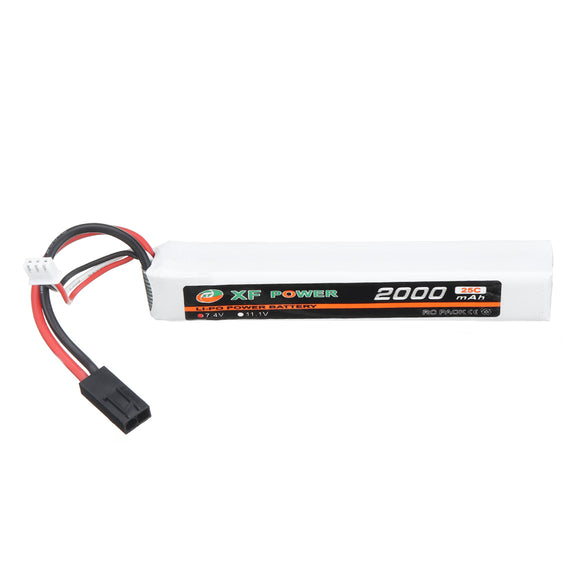 XF POWER 7.4V 2000mAh 25C 2S Lipo Battery Small Tamiya Plug for RC Drone