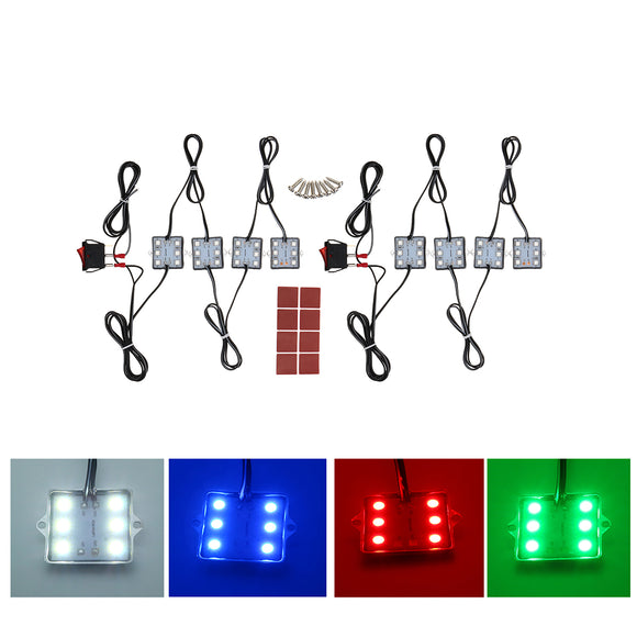 8pc 12V 5050 6000K SMD 48LED Waterproof Truck Bed Light Kit  For Chevy Dodge GMC Pickup