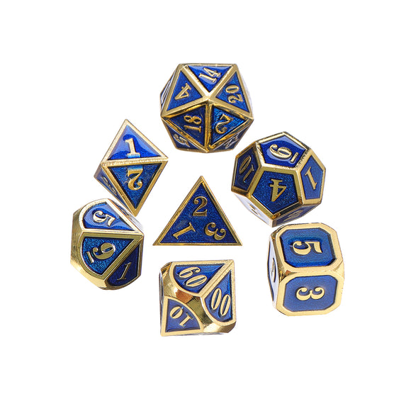 7Pcs Heavy Duty Metal Polyhedral Dices Set Multisided Dice Antique RPG Role Playing Game Dices