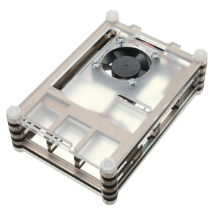 Colorful Acrylic Layer Case Box With Cooling Fan For Raspberry Pi 2/ B+