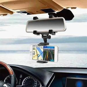 Bakeey ALT-5 360 Rotation Rear View Mirror Mount Phone Holder for Phone 3.5-5.5 inches