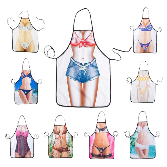 Honana Household Kitchen Cooking Sleeveless Polyester Sexy Funny Personalized Apron