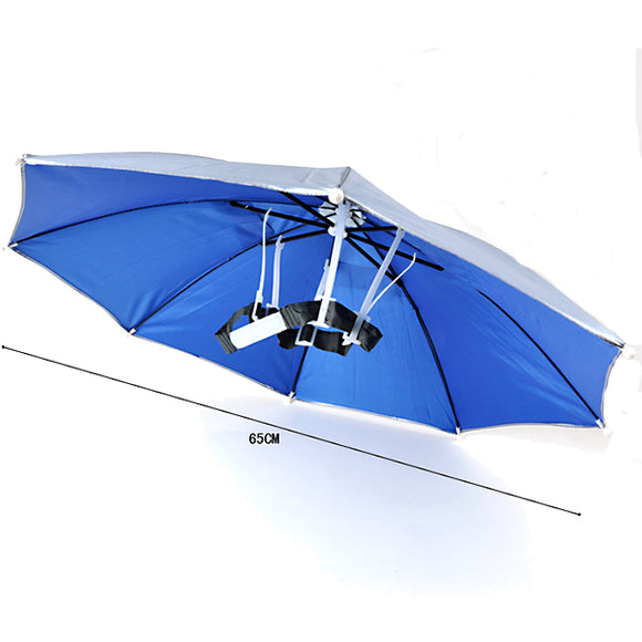 Windproof Summer Fishing Camping Hiking Foldable Sun Umbrella Headwear