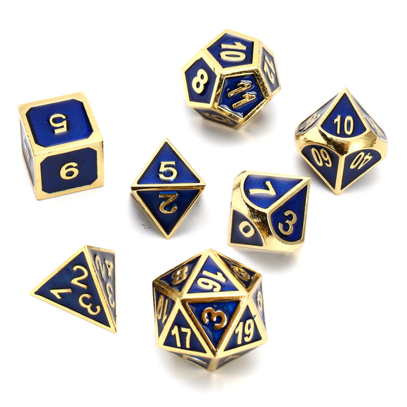 Antique Color Solid Metal Heavy Dice Set Polyhedral Dice Role Playing Games Dice Gadget RPG