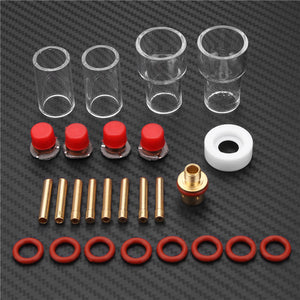 26pcs TIG Welding Accessories Torch Stubby Gas Lens Glass Nozzle Cup Kit For WP-9/20/25