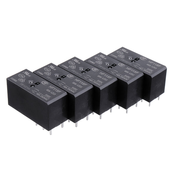 5Pcs HF115F-JQX-115F- 005 012 024-1ZS3 DIP8 5V 12V 24V DC 16A Relay Module