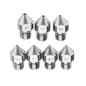 0.3mm/0.4mm/0.6mm/0.8mm/1.0mm/1.2mm/1.5mm MK8 TC4 Titanium Alloy M6 Thread Nozzle For 3D Printer