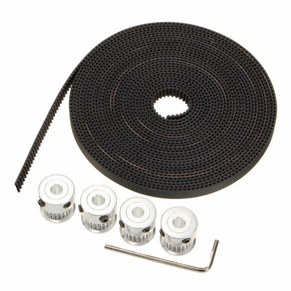 GT2 Aluminium Timing Pulley 20 Teeth M4 Screw 5M Belt For RepRap 3D Printer Prusa CNC