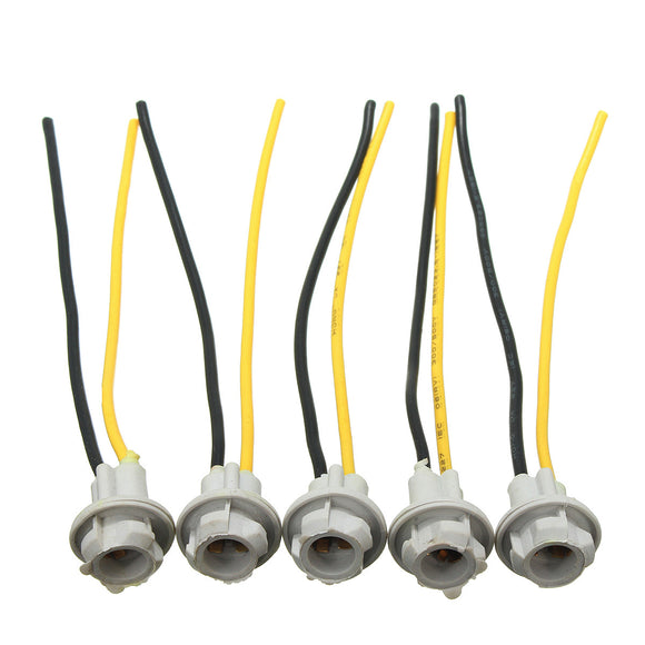 5pcs T10 Connector 12CM W5W 168 194 Lamp Cable Light LED Bulbs Socket