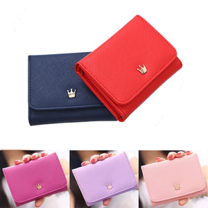 Women Lady Crown Short Mini Money Wallet Fold Bag Coin Purse Card Holder Wallets