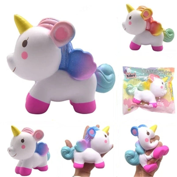 Kiibru Unicorn Squishy Galaxy Rainbow Color 15*12.5*5.5CM Licensed