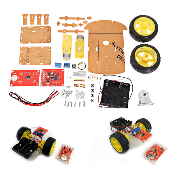 DIY 2.4G Wireless Remote Control Smart Car Chassis Unassembly Kit for Arduino