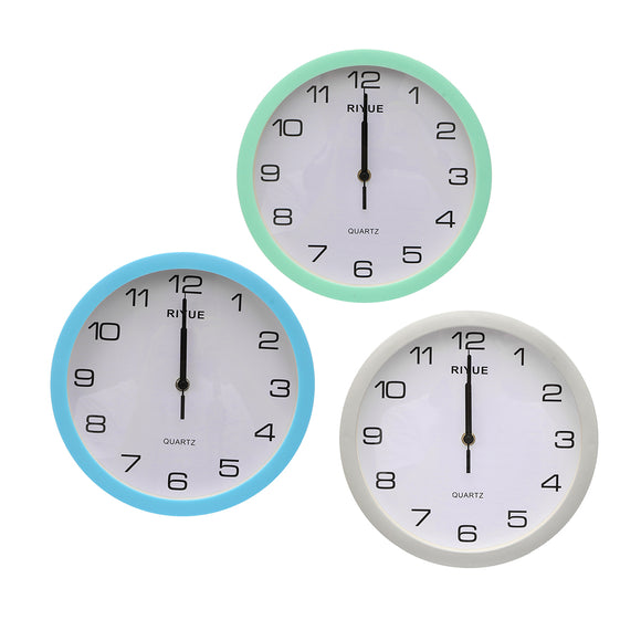 Retro Round Silent Sweep Movement Quartz Wall Clock For Home Bedroom Vintage Decor