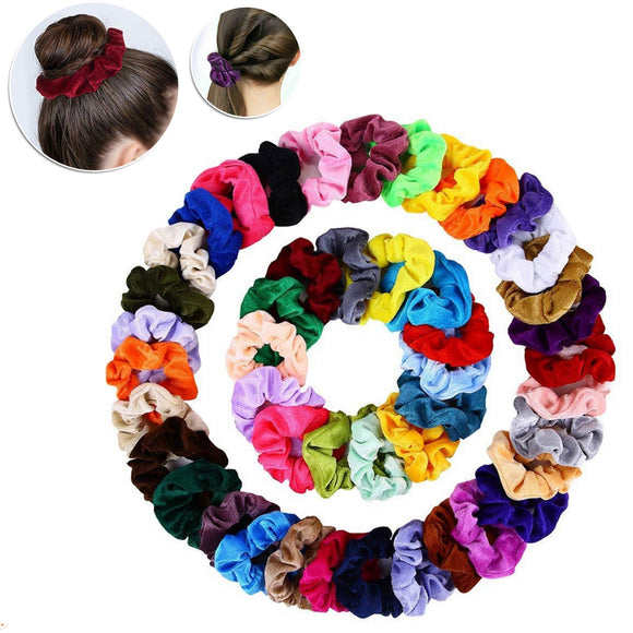 Personal Hair Scrunchies Velvet Elastic Hair Band Scrunchy Bobbles Soft Hair Ties Ropes Ponytail Holder No hurt