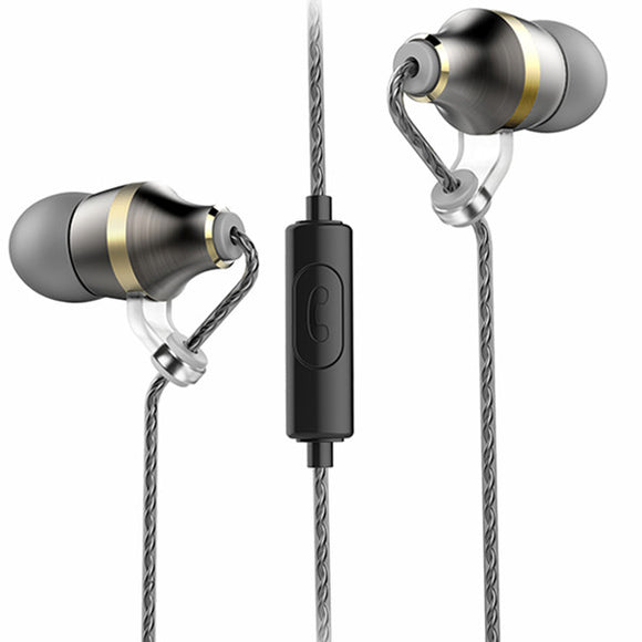 GORSUN C7 In-ear HIFI Wired Control Metal Earphone Headphone With Mic