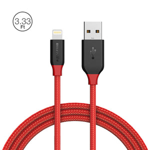 BlitzWolf Ampcore BW-MF7 2.4A Lightning Braided Charging Data Cable 3.33ft/1m for iPhone 8 Plus X