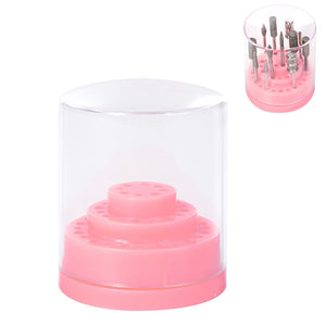 48 Holes Nail Drill Bits Holder Stand Displayer Organizer Nail Art Manicure Box