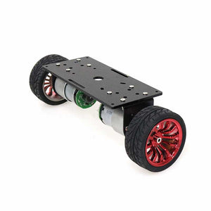 Self Balancing Trolley Chassis Smart Robot Car DIY Kit 65mm Plastic Wheel/Black Aluminum Panel/37-520 Motor with Code Wheel