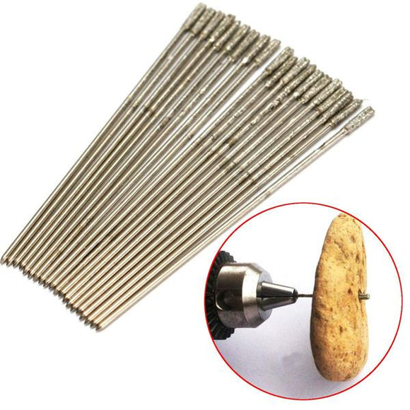 20pcs 0.6mm Shank Diamond Hole Saw Cutter Drill Bits