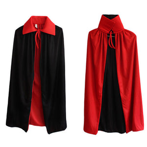 Halloween Collar Black And Red Cloak Witch Cloak Vampire Cloak Double Cloak Death God Devil