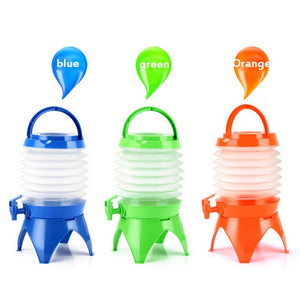 5.5L Large-Capacity PE Plastic Folding Storage Water Bucket Drinking Water Kettle Portable Beer Kegs