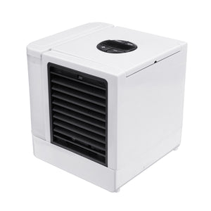 USB Display Air Cooler Mini Portable Air Conditioner Fan Noiseless LED Personal Space Air Conditioner