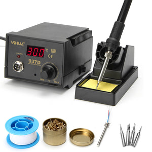 YIHUA 937D 220V 75W Digital Display Soldering Iron Station 4 Tip Lead Welding Tool Kit