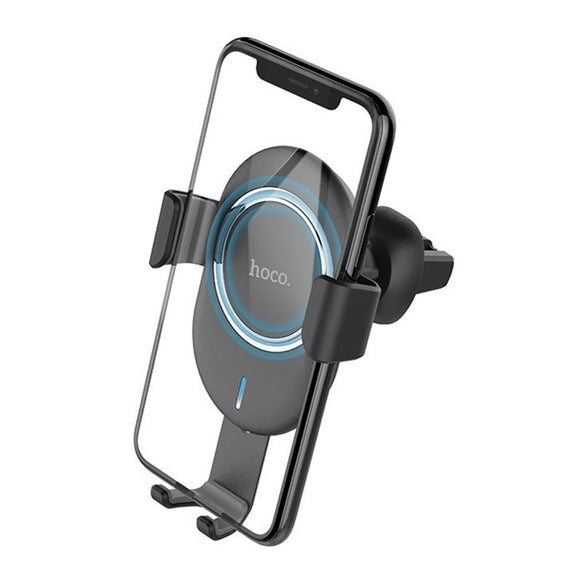 HOCO CW17 Qi Wireless 10W Fast Charger Garvity Auto Lock Car Air Vent Holder Stand for Mobile Phone 4.0-6.5 inches