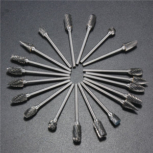 20pcs 2.34mm Shank Tungsten Carbide Cutter Rotary Burr Set CNC Engraving Bit