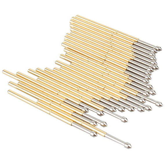 P100-E2 100Pcs Dia 1.36mm Length 33.3mm 180g Spring Test Probe Pogo Pin Tool