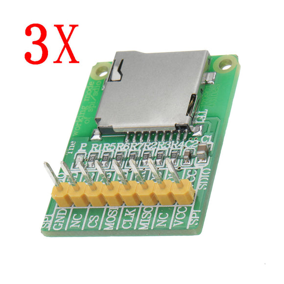 3pcs 3.5V / 5V Micro SD Card Module TF Card Reader SDIO/SPI Interface Mini TF Card Module