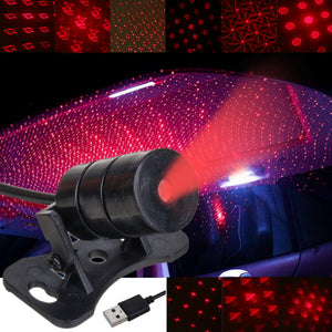 Mini LED Car Roof Ceiling Star Night Light Projector Lamp Interior Atmosphere Decoration  Starry Projector USB Plug