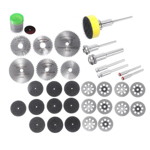 Drillpro 63pcs Diamond Cutting Disc Grinding Wheel Circular Saw Blade for Rotary Tool Wood Cutting Disc