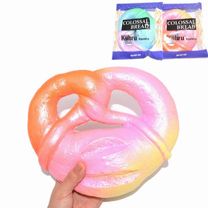 Kiibru Squishy Colossal Pretzel Bread 21cm Slow Rising Original Packaging Collection Gift Decor Toy