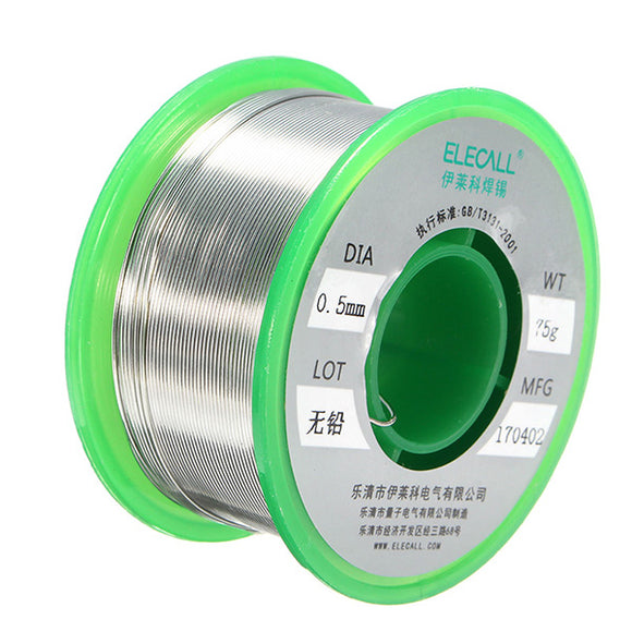 ELECALL 0.5mm 75g Rosin Core Tin Lead Free Rosin Roll Flux Reel Melt Core Welding Solder Wire