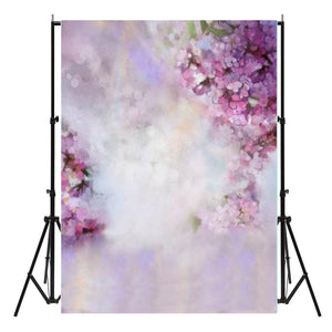 5x7ft Vinyl Dreamlike Purple Flowers Photography Backgrounds Photo Shoot Backdrop