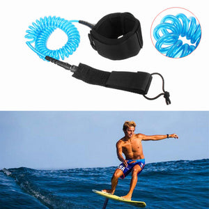 IPRee 10ft 7mm Coiled Surfboard Leash Surfing Stand UP Paddle Board String Leg Rope