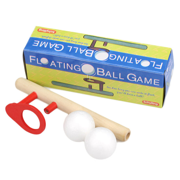 AUGIENB Wooden Balance Blow Pipe Ball Toy Kids Adult Childhood Classic Game Educational Toys Gift