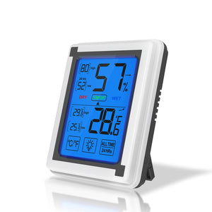 New Large-screen LCD Touch Digital Thermometer And Hygrometer Backlight Comfort Temperature And Humidity Monitor