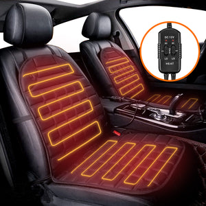 AUDEW 2PCS Heated Car Seat Cushion Winter Hot Universal Control Pad