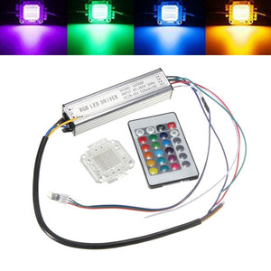 50W RGB Chip Light Bulb Waterproof LED Driver Power Supply with Remote Controller