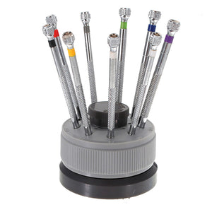 9pcs 0.6mm-2.0mm Watch Repair Screwdriver Tools Set Kit