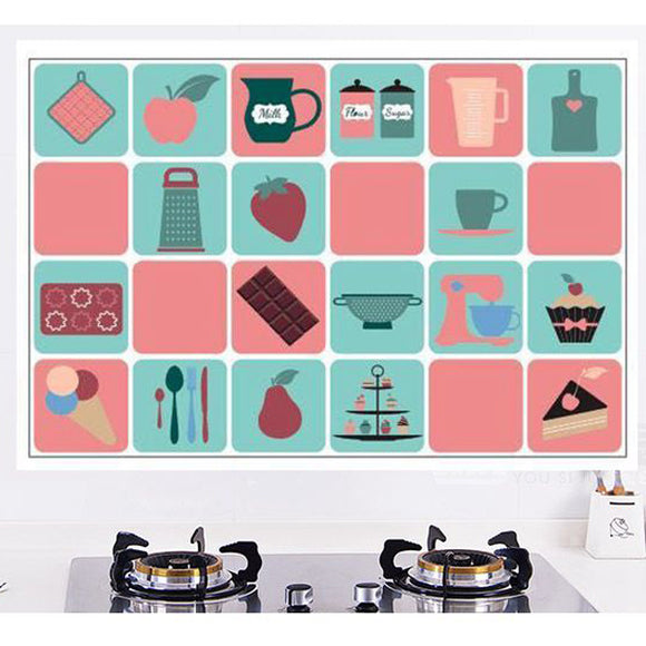 KCASA KC-WS013 45 x 75cm PVC Removable Kitchen Oil-proof Waterproof Wall Sticker Paper Decoration