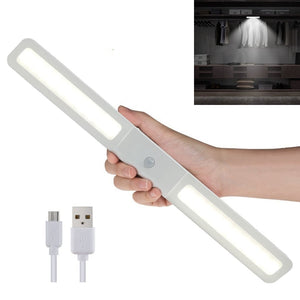 Portable 20 LED Light Sensor & PIR Motion Cabinet Light USB Rechargeable for Wardrobe Closet Stairs